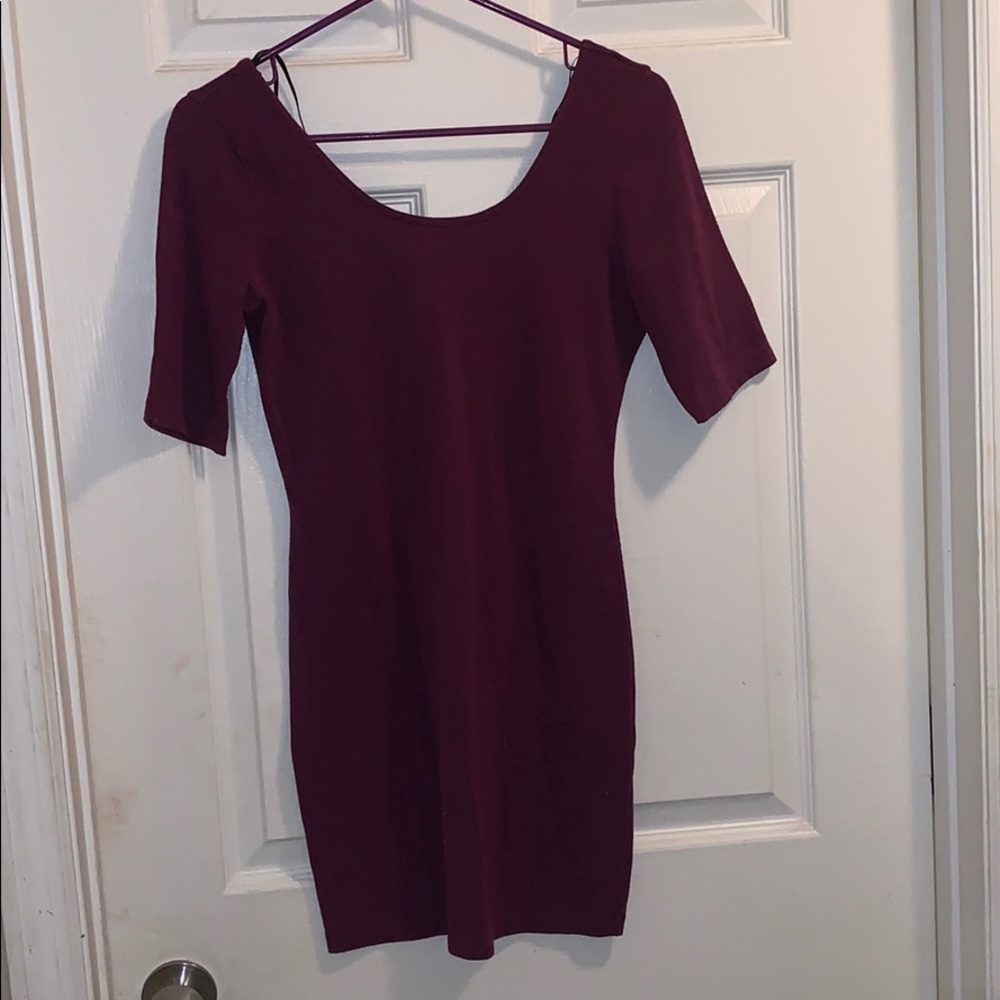 Plum T-shirt Body Con Dress
